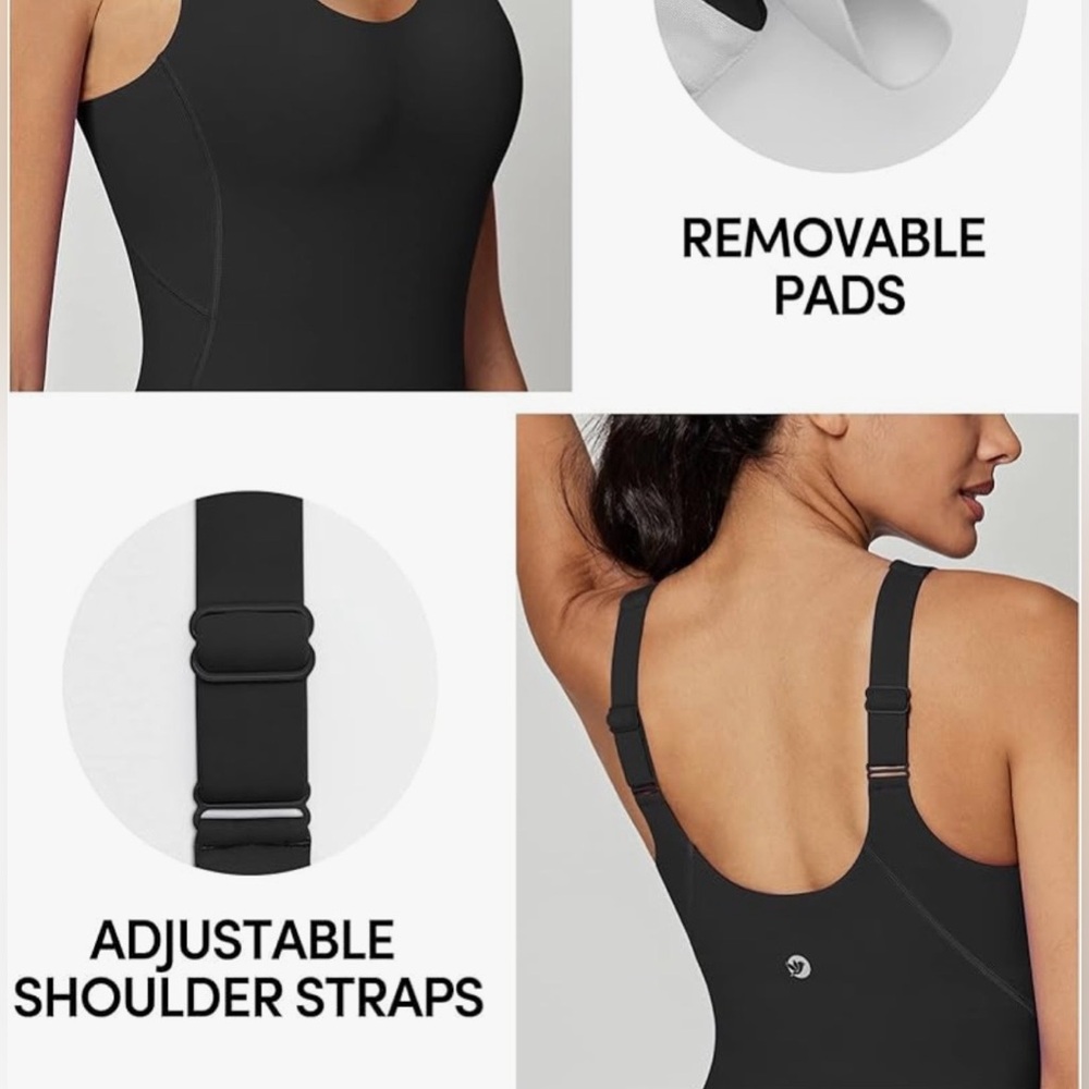 IUGA One Piece Tummy Support Black Jumpsuit NWT - Picture 4 of 9